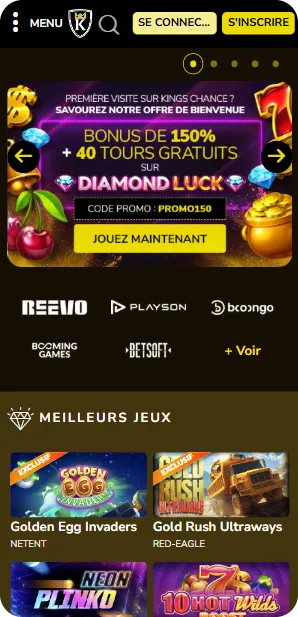 KingsChance - Home Screen