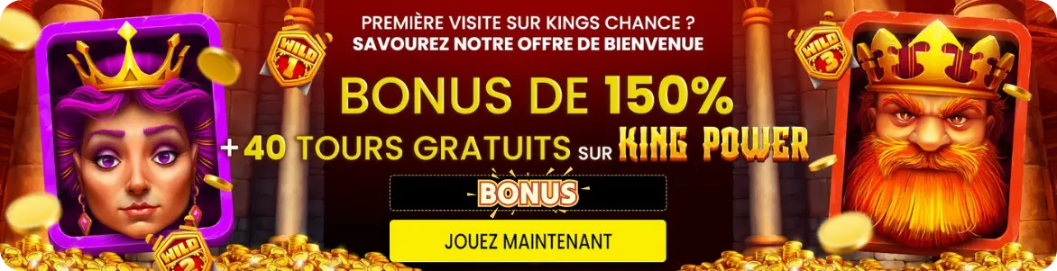 Kings Chance APK registration bonus bienvenue cent cinquante pourcent tours