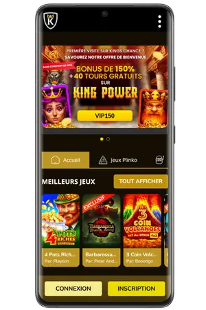 Kings Chance IOS connexion page accueil officielle mobile